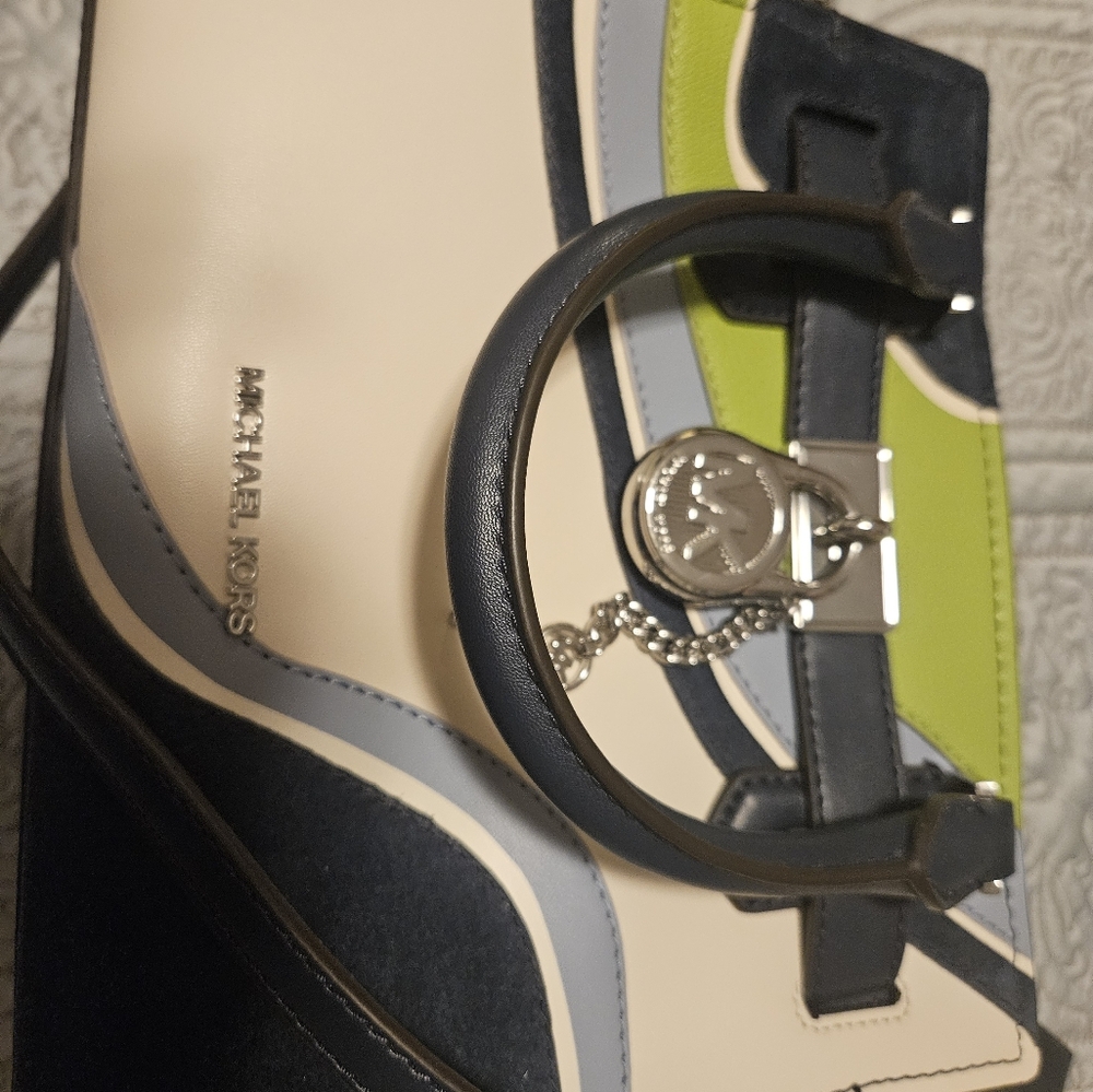 New! Michael Kors Hamilton Small Patchwork Satche… - image 8